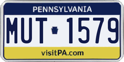 PA license plate MUT1579