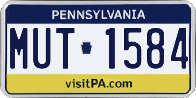 PA license plate MUT1584