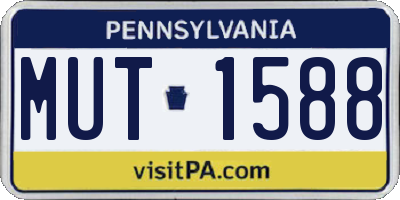 PA license plate MUT1588