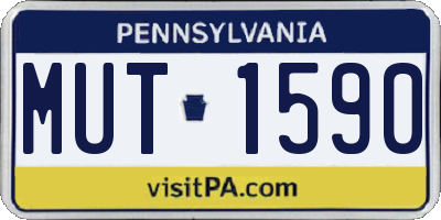 PA license plate MUT1590