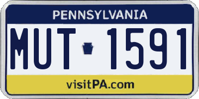 PA license plate MUT1591
