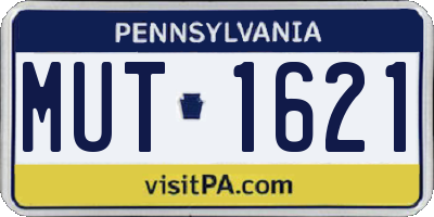 PA license plate MUT1621