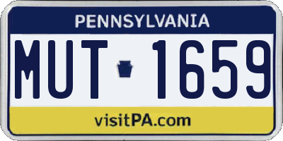 PA license plate MUT1659