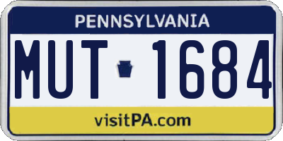 PA license plate MUT1684