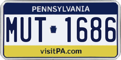 PA license plate MUT1686