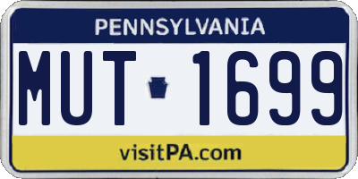 PA license plate MUT1699