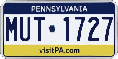 PA license plate MUT1727