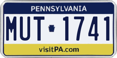 PA license plate MUT1741