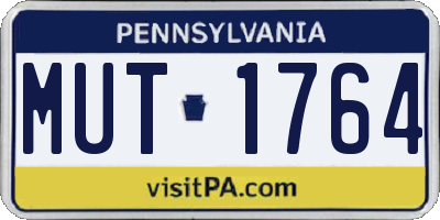 PA license plate MUT1764