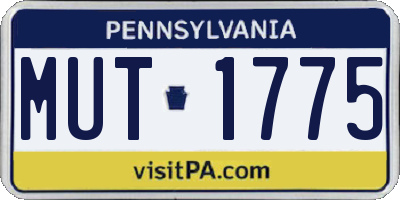 PA license plate MUT1775