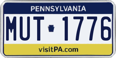 PA license plate MUT1776