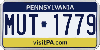 PA license plate MUT1779