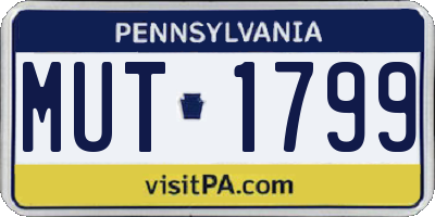 PA license plate MUT1799