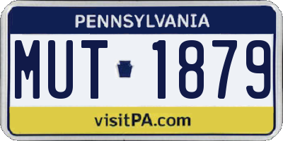 PA license plate MUT1879