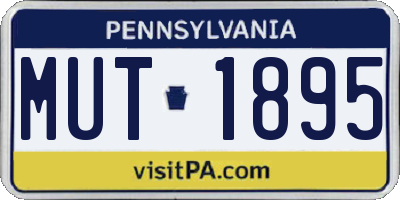 PA license plate MUT1895