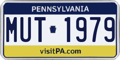PA license plate MUT1979