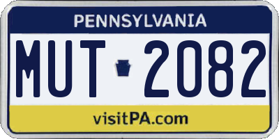 PA license plate MUT2082