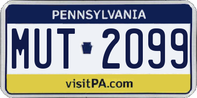 PA license plate MUT2099