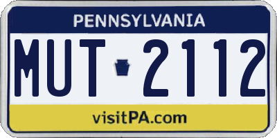 PA license plate MUT2112