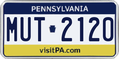 PA license plate MUT2120