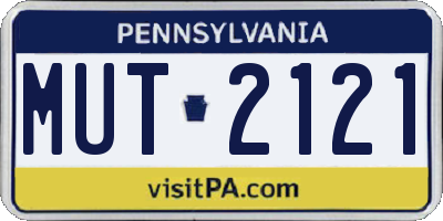 PA license plate MUT2121