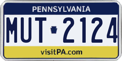 PA license plate MUT2124