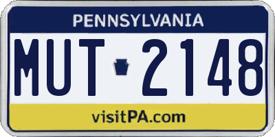 PA license plate MUT2148