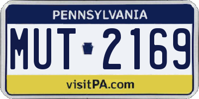 PA license plate MUT2169