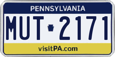 PA license plate MUT2171