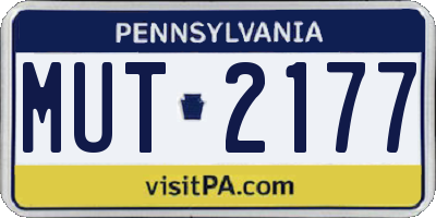 PA license plate MUT2177