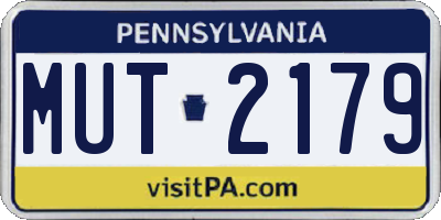 PA license plate MUT2179