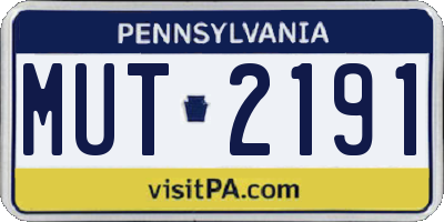PA license plate MUT2191