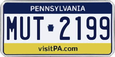 PA license plate MUT2199