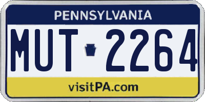 PA license plate MUT2264