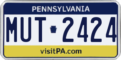 PA license plate MUT2424