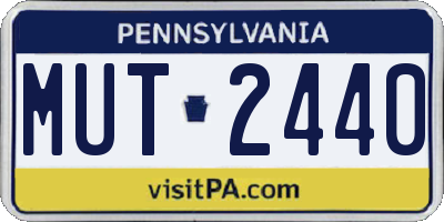 PA license plate MUT2440