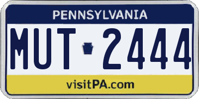PA license plate MUT2444