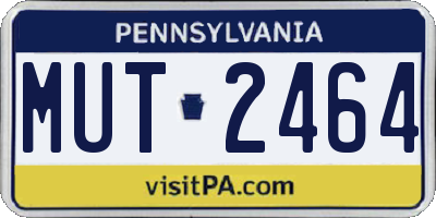 PA license plate MUT2464