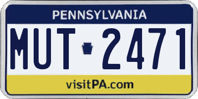 PA license plate MUT2471