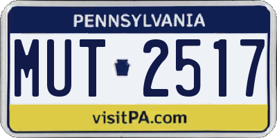 PA license plate MUT2517
