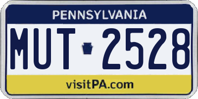 PA license plate MUT2528