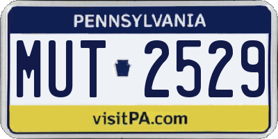 PA license plate MUT2529