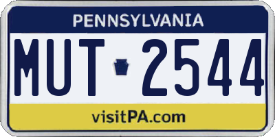 PA license plate MUT2544