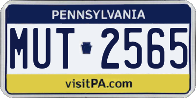 PA license plate MUT2565