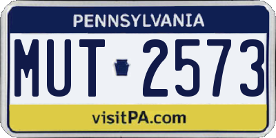 PA license plate MUT2573
