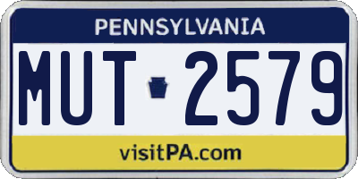 PA license plate MUT2579