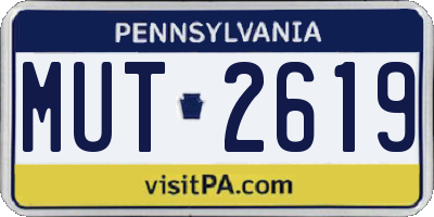 PA license plate MUT2619