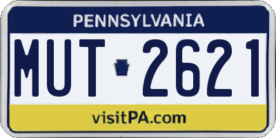 PA license plate MUT2621