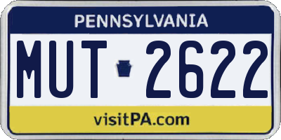 PA license plate MUT2622
