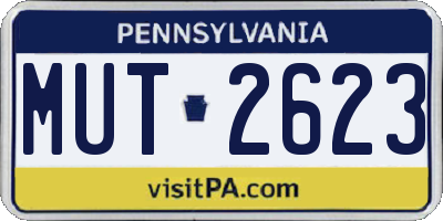 PA license plate MUT2623